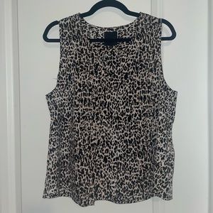 Cheetah v-neck tank top